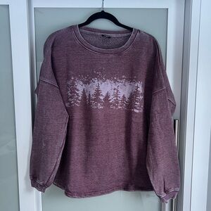 River Wear Women's Purple Mountain Graphic Sweater